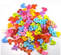 Nologo 200pcs 13x15mm bulk Mixed color plastic mickey children's clothing buttons DIY craft sewing accessories Scrapbooking Botones