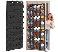 NOLTUQER Over The Door Shoe Organizer with 40 Large Mesh Pockets, Hanging Storage Rack for Closet Entryway Bedroom Dorm Room Organization (Black)