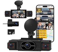 NOLYT Dash Cam 4 Channel: 2K Front and 1080P Rear Left Right Car Camera with WiFi APP Control 64GB SD Card Night Vision 24H Parking Mode G-Sensor 360 View Safe Driving Assistant