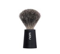 NOM Carl Shaving Brush | Pure Badger Shave Brush for Shaving Soaps and Creams | exfoliating Shaving Brush | Black Handle