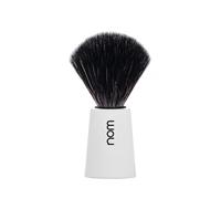 NOM Carl Shaving Brush | Vegan Shave Brush for Shaving Soaps and Creams | Sustainable eco-Friendly and Reusable |exfoliating Shaving Brush | White Handle