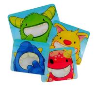 Nom Nom Kids Monster snack bag collection - 4 Reusable bags in 3 sizes. 2 x small, 1 medium, 1 large for baby, toddler or kid snacks.