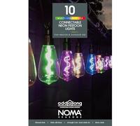 NOMA 10 Colourful Connectable Neon Bulb LED Festoon Lights (Pack of 1)