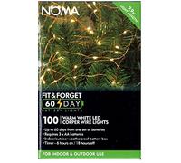Noma 100 Fit & Forget LED Copper Wire Lights - Warm White
