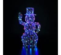 Noma 1m Wire Frame Colour Changing Dickensian Snowman LED Light Figure Multicolour