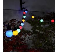NOMA 20 Multicolour Christmas Festoon Lights with Black Cable, 16.4 m