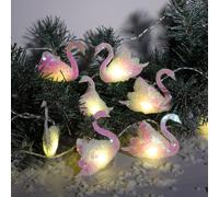 NOMA 20 Warm White Pearl Sequin Swan String Lights with Clear Cable (Pack of 1)