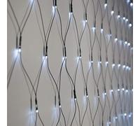 Noma 240 Fit and Forget Battery Operated Multi Effect Net Light with Timer-White