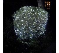 Noma 240 LED Christmas Tree Lights : Green Cable : Plug-in with Timer : Bright White