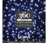 Noma 360 LED Christmas Tree Lights : Green Cable : Plug-in with Timer : Bright White (4921513)