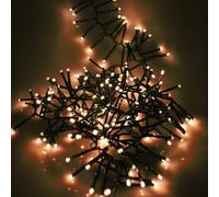 Noma 480 LED Cluster Christmas Tree Lights : Green Cable : Multifunction : Plug-in with Timer : Antique White : 4921751