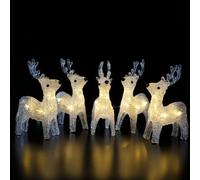 Noma 5 Acrylic Reindeer String Lights : Plug in with Timer : 40 LED : 4022002