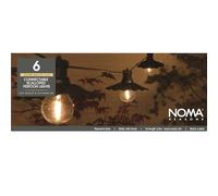 NOMA Connectable Festoon Lights with 6 Scalloped Saucer Style LED Bulbs