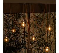 Noma 6 X Jute Rope Spider Chandelier String Parasol Garden Lights Edison Bulb
