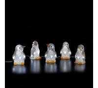 Noma Acrylic LED Penguins Light String Christmas Lights : Huddle of 5 : Plug in : 13cm : 40 LED : 6920326