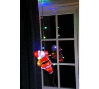 Noma Acrylic Santa Climbing Light String : Plug in with Timer : 30cm : Indoor/Outdoor : LED