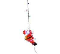 Noma Acrylic Santa Climbing Light String : Plug in with Timer : 30cm : Indoor/Outdoor : LED
