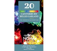 NOMA Classic Canterbury Christmas Belles With Green Cable, 20 Multicolour LEDs, 2.67 m, Battery Operated