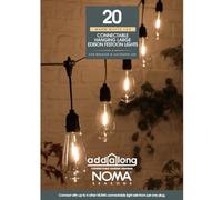 Noma Connectable Drop Festoon Lights, 20 Large Edison LED Bulbs, 10.6 m