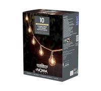 Noma Connectable Jute Rope Festoon Garden Lights, 10 Warm White LED's, 6.8 m