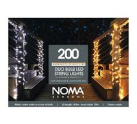 NOMA Duo Bulb String Lights, 200 Warm White LED's, 24.9 m