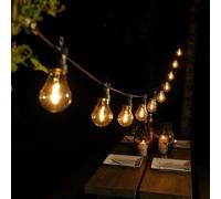 NOMA Festoon Lights, 10 Edison Style Bulbs, 4.4 m, Battery Operated