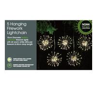 NOMA Hanging Firework Light Chain, Battery Operated (Pack of 5 Lights)