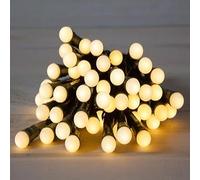Noma Indoor Outdoor Christmas Xmas 100 Battery Operated Multi-Action Berry Timed Lights - Warm White