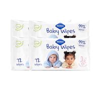 Noma Labs Baby Wipes, 4 Pack, 72 Wipes Each, 288 Wipes Total, Gentle Cleaning, Suitable for Sensitive Skin