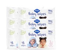 Noma Labs Baby Wipes, 6 Pack, 72 Wipes Each, 432 Wipes Total, Gentle Cleaning, Suitable for Sensitive Skin