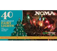 Noma Multicolour Festive String Lights, 40 LEDs with Timer Function, Perfect for Christmas Trees, 5.85 m (Pack of 1)