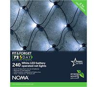 Noma Net Light : Fit & Forget Battery Operated: 240 White LEDs : Multifunction: 6816017GW