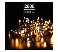 NOMA Random Twinkling Stardust Christmas Tree Lights with Black Cable, 2000 White LEDs, 65 m