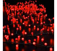 Noma Red Berry Lights : Decor 360 LED Close Spacing 3cm : Indoor/Outdoor Christmas Lights : Plug-in with Timer : 6822100