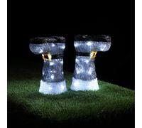 Noma Set of 2 Acrylic Santa Boot Stake Lights