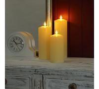 Noma Set of 3 Large Alderbrook Ivory Pillar Candles
