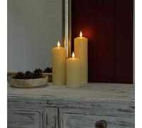 Noma Set Of 3 Medium Alderbrook Ivory Pillar Candles