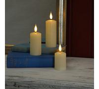 Noma Set Of 3 Small Alderbrook Ivory Pillar Candles