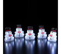 Noma Set of 5 Acrylic Sitting Snowmen String Lights