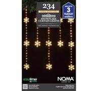 NOMA Snowflake Wire Curtain Lights, 234 Warm White LEDs (Pack of 1)