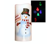 Noma Snowman Candle Ceiling Projector : Bedside Christmas Light : Battery Powered : 3719374
