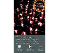 NOMA Solar Flamingo Fine Wire String Lights, 50 LED's, 4.9 m