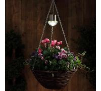 Noma Solar Hanging Basket Lights, Set of 2, Silver