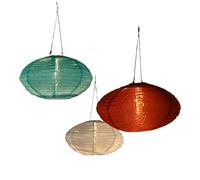 NOMA Solar Mandarin Oval Lantern, Colour May Vary 40 cm (Pack of 1)