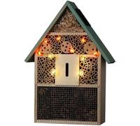 Noma Solar Powered 40cm Insect Hotel Decorative Garden & Patio Solar Light New NOMA Garden Insect Hotel with Solar Lights, Brown