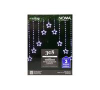 Noma Star Curtain Lights 308 Cool White Led