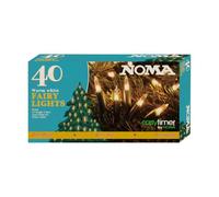 NOMA Warm White Festive String Lights, 40 LEDs, 5.85 m (Pack of 1) | Timer Function, 8 Hours On & 16 Off, 5 m Lead Cable, 15 cm Bulb Spacing, for Christmas & Special Occasions