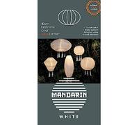 NOMA White Solar Mandarin Lantern, Oval with Tassels, 40 cm