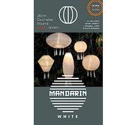 NOMA Solar Mandarin Lantern, Round with Tassels, 20 cm, White