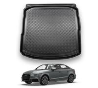 NOMAD Audi A3 (2012-2020) Boot Liner [Saloon Models] Tailored Fit Car Floor Mat Protector Non Slip Waterproof Raised Edges Compatible Custom Fit Accessory Black Dog & Pet Friendly
